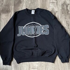 Junkies Black Crewneck Sweatshirt Pullover M Vintage